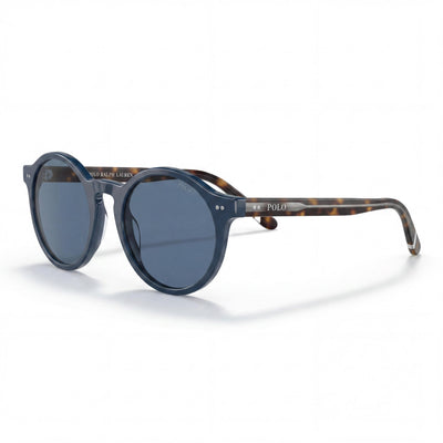 POLO RALPH LAUREN Ph4204u Universal Fit Men's Shiny Navy Blue Acetate Sunglasses, Blue Lenses, 100% UV Protection, 50mm