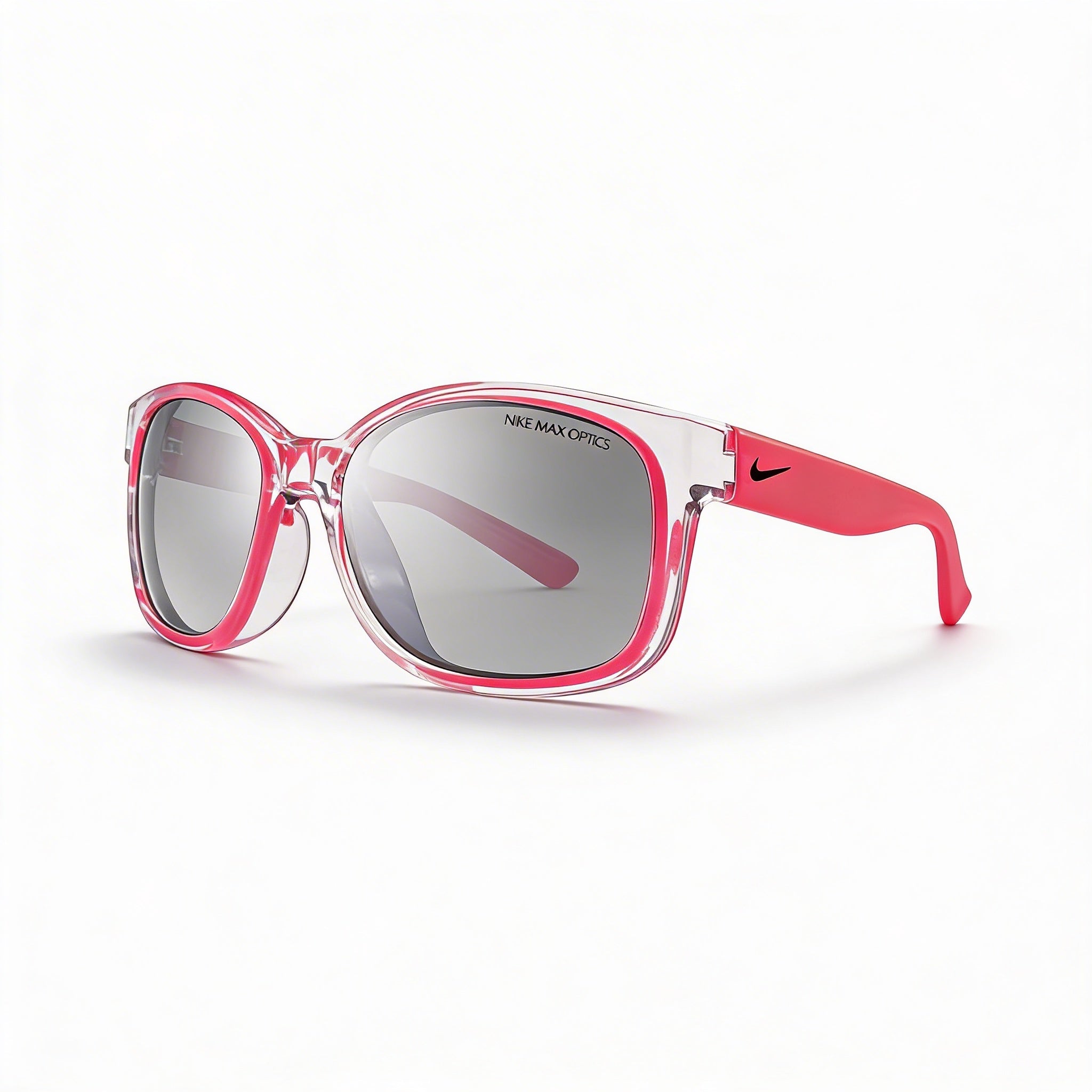 Nike Spirit Ev0886 Unisex Sunglasses - Silver Plastic Frame, Grey Silver Flash Lens, UV Protection, 51mm, Photo 1