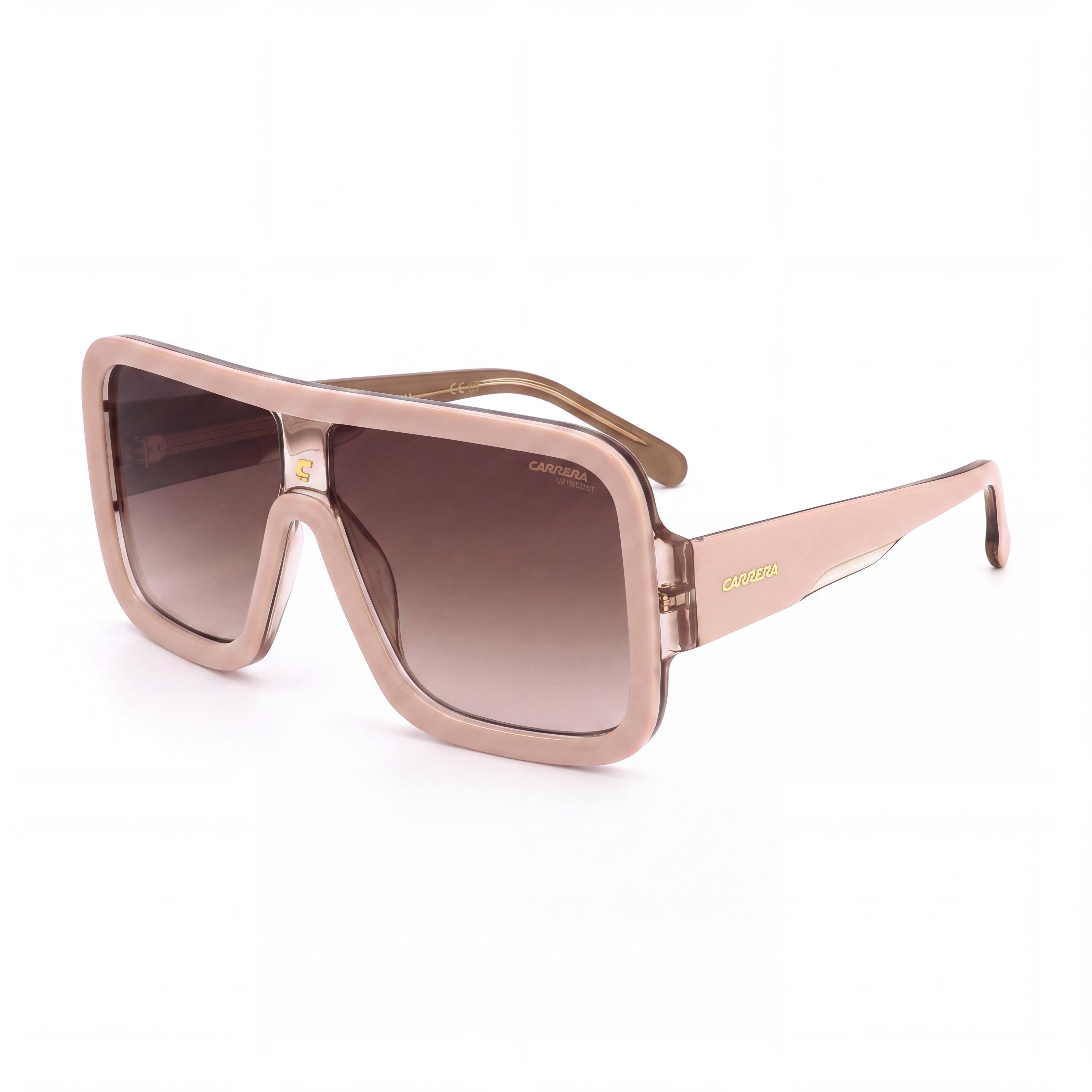Carrera Classic Women's Acetate Beige Brown Shaded Frame Gradient Brown Lens 62mm Sunglasses, Photo 1