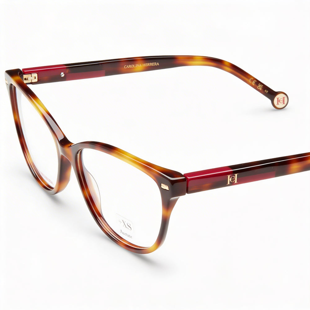 Carolina Herrera Her 0190 Modern Style Women's Acetate Frame Sunglasses in Havana Red, Lens 54mm