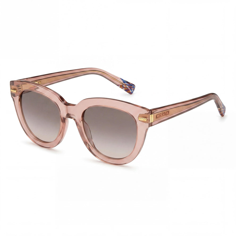 M Missoni Modern Women's Nude Acetate Frame Polycarbonate Lens UV Protection Sunglasses with 51mm Lens Width