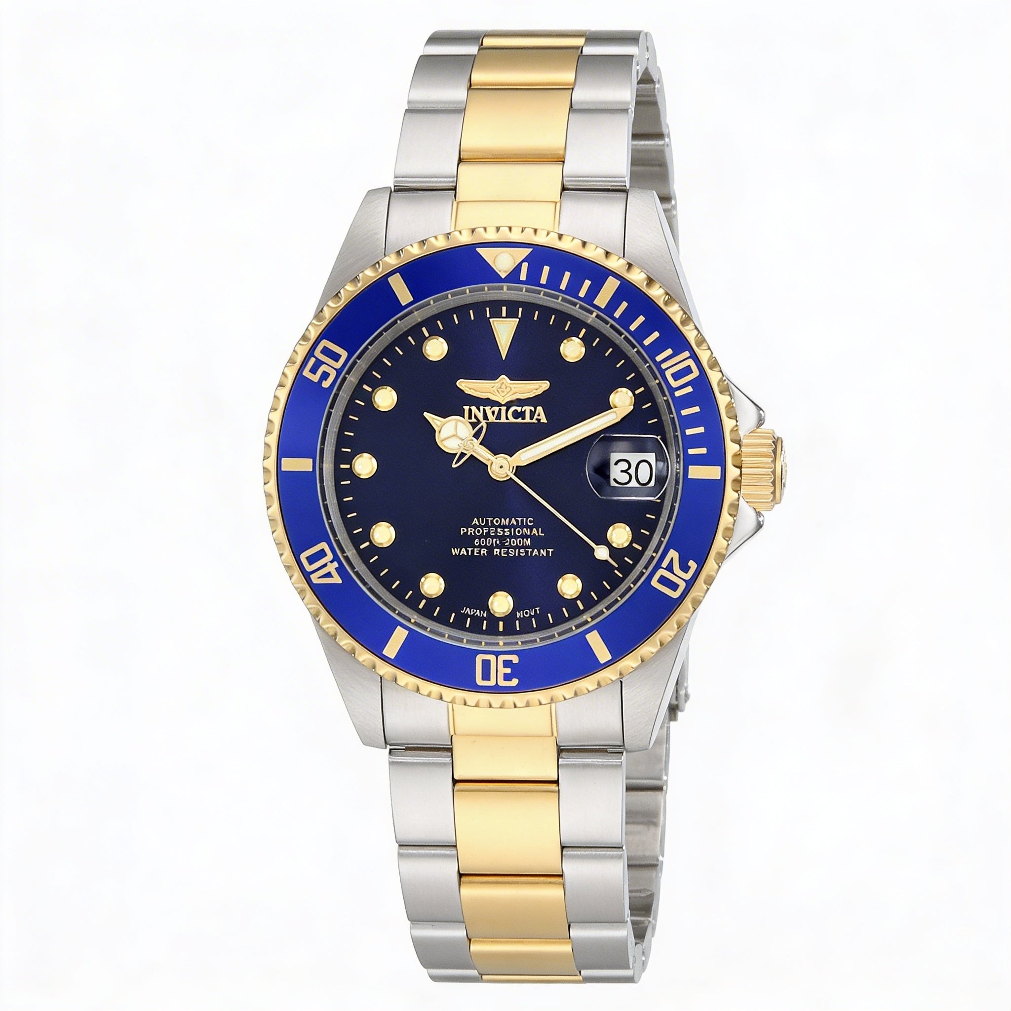 Invicta Pro Diver Women's Two Tone Stainless Steel Blue Dial Automatic Watch 40mm