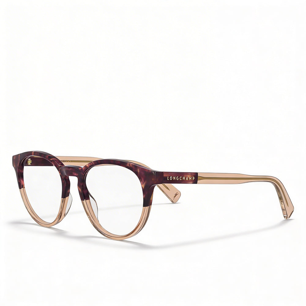 Longchamp Lo2752 Women's Optical Frame in Textured Red/Rose, featuring 49mm Lens, 17mm Bridge, 140mm Temple