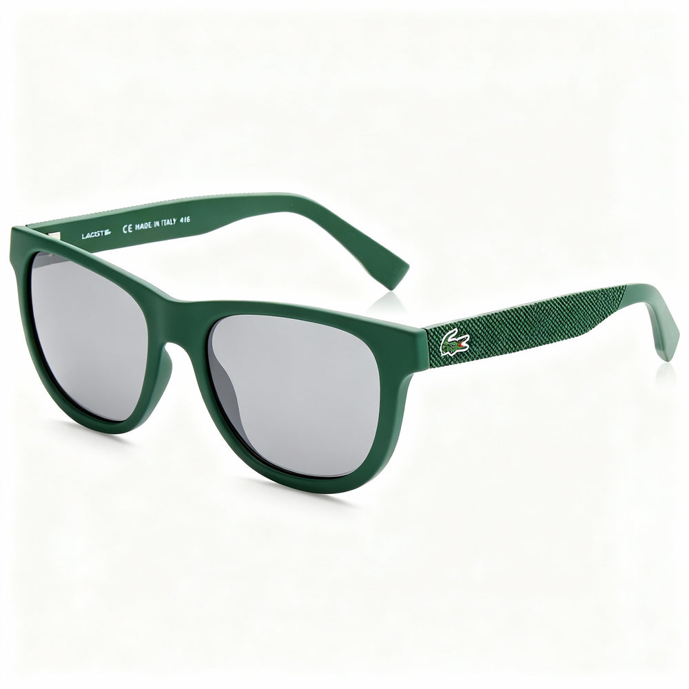 Lacoste L848S Unisex Green Thermoplastic Polyurethane Square Frame Sunglasses with Green Non-Polarized UV Lenses 54mm