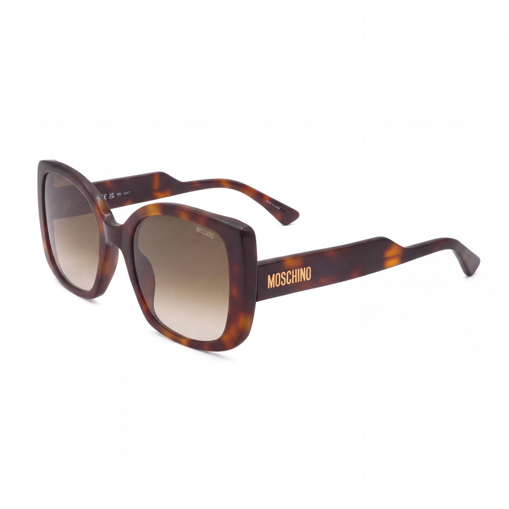 Moschino 124/S Unisex Acetate Havana Frame Sunglasses with UV Protection, 54mm