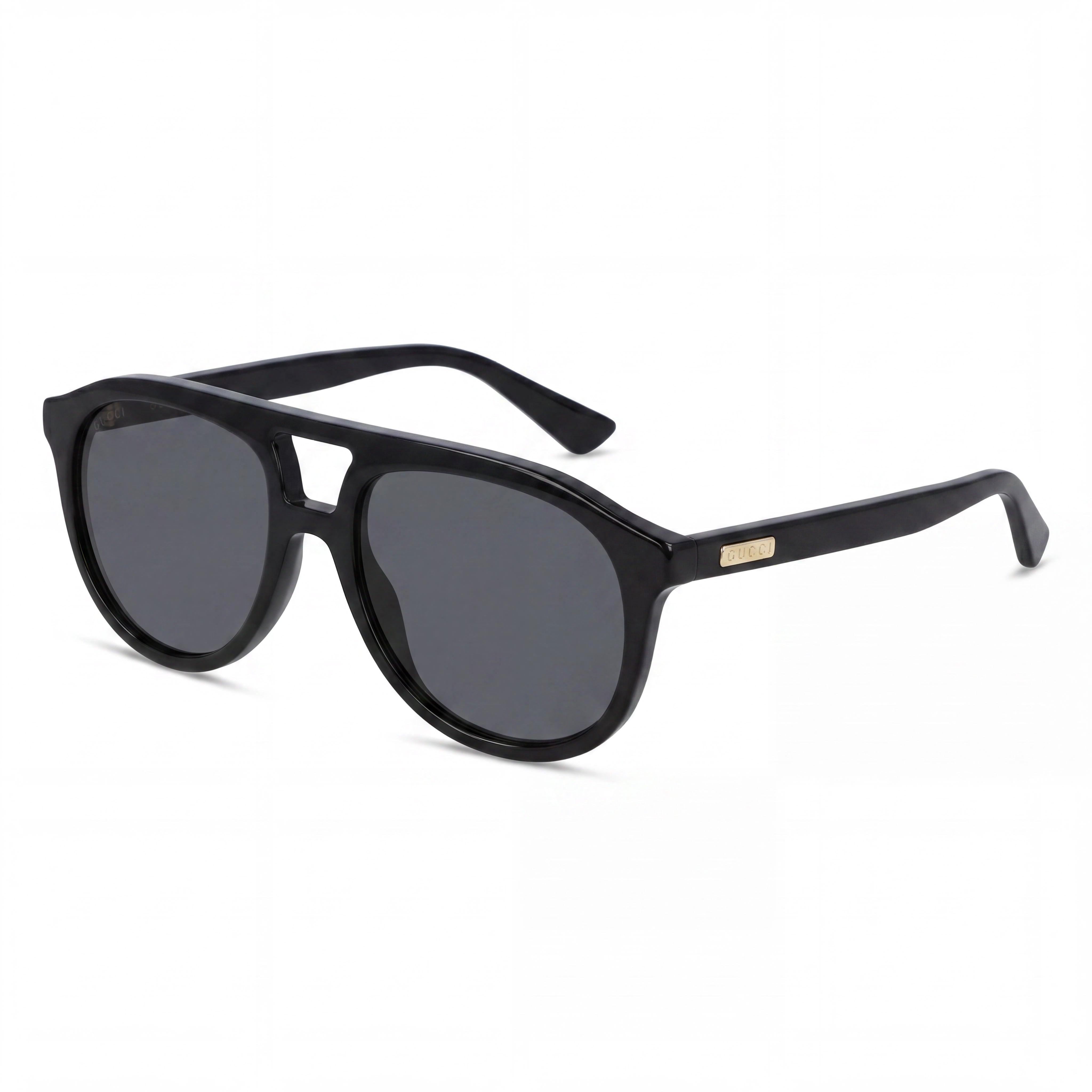 Gafas de sol unisex Gucci Classic de acetato reciclado, montura negra, lentes grises, protección UV no polarizada, 54 mm, Photo 1