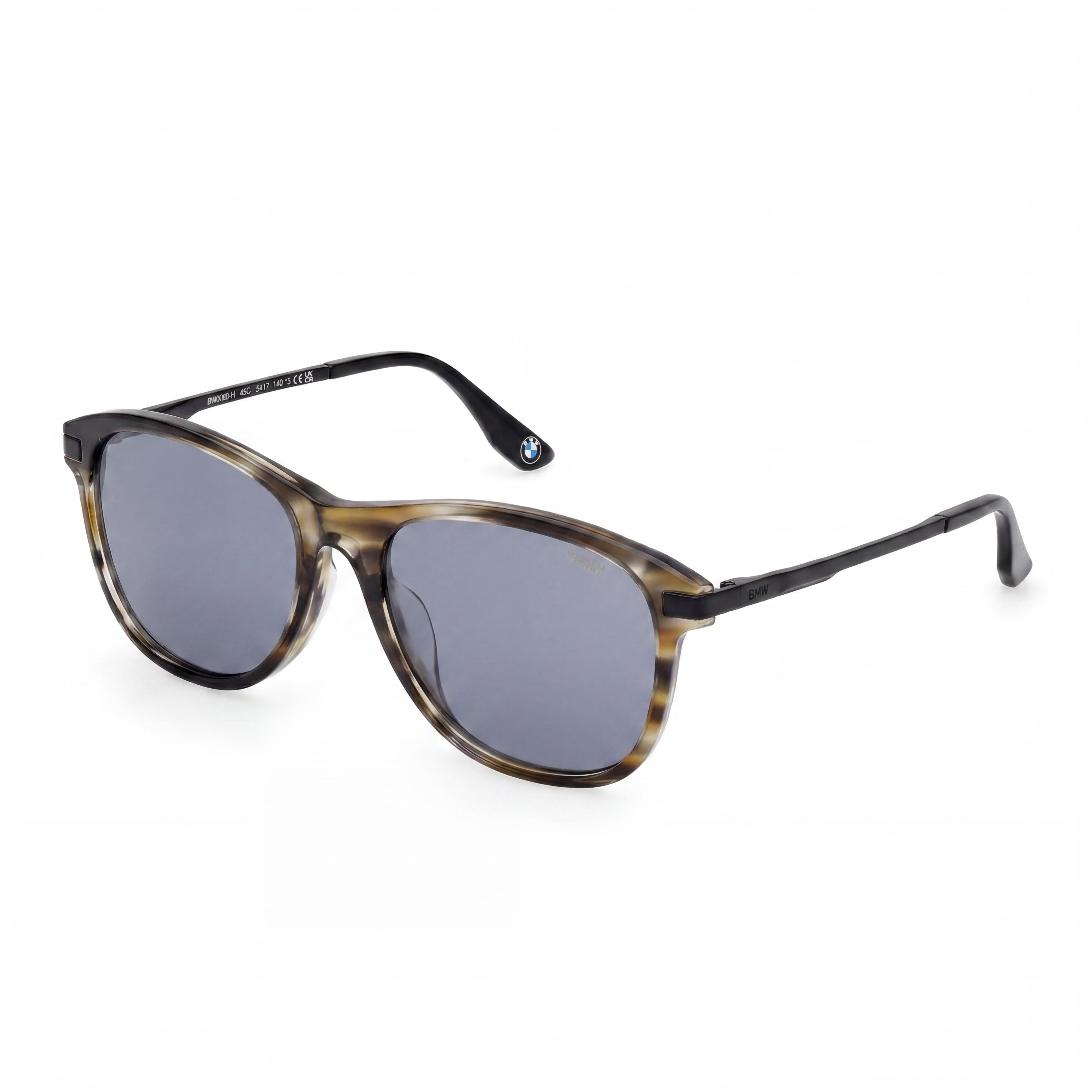 Gafas de sol BMW para hombre, contemporáneas, brillantes, montura de acetato marrón claro, protección UV sin polarizar, 54 mm, Photo 1