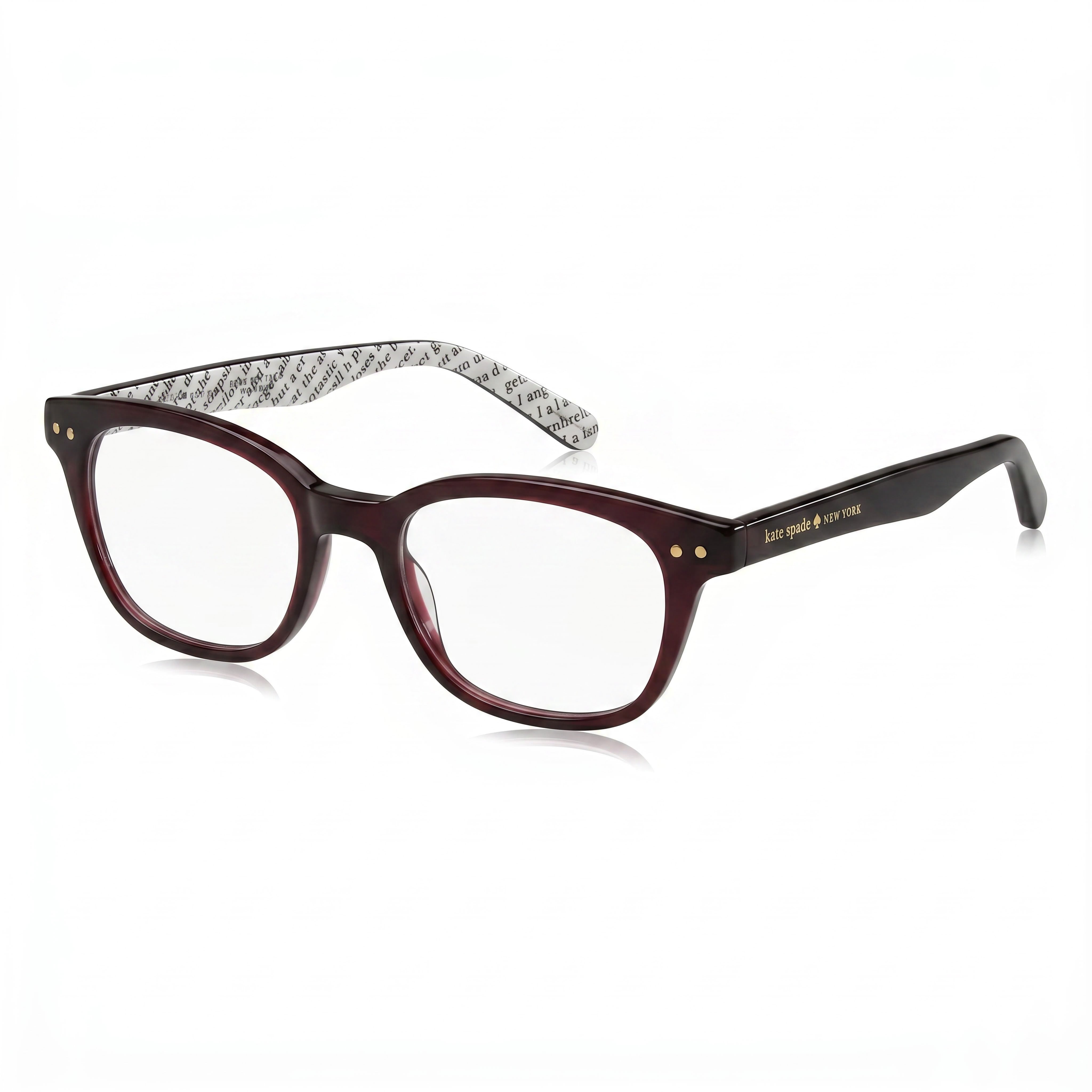 kate spade new york Rebecca2 Women's Plastic Frame Non-Polarized Sunglasses, Opal Burgundy, 48-21-134mm, Photo 1