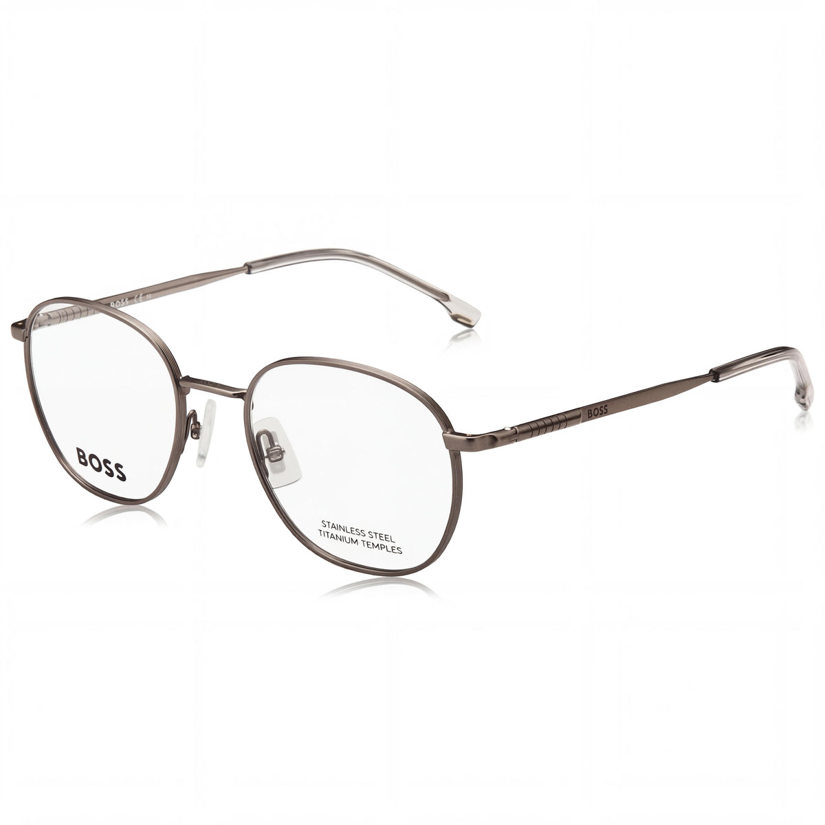 Hugo Boss Boss 1415 Men's Metal Frame Eyewear with Polycarbonate Lenses, Matte Dark Ruthenium, 55mm, Photo 1