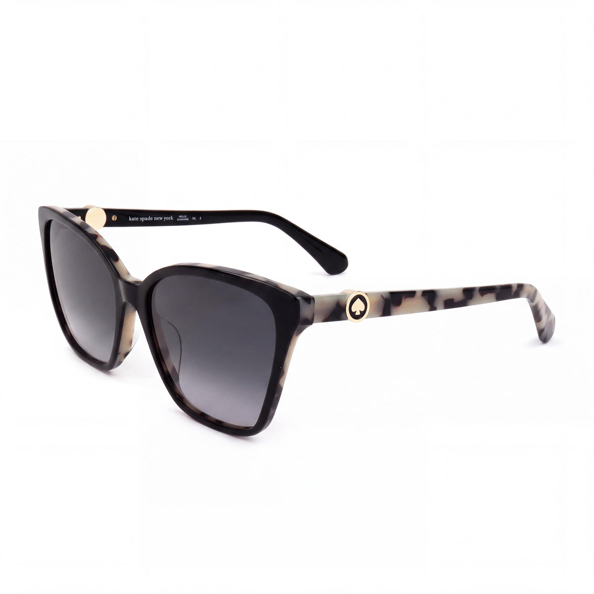 kate spade new york Amiyah/G/S Women's Cat Eye Composite UV Protection Sunglasses Black Gray Shaded 56mm, Photo 1