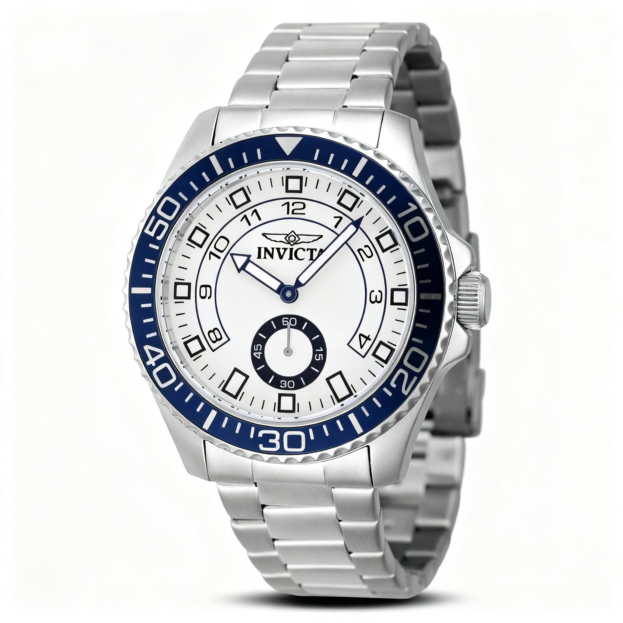 Reloj de cuarzo unisex Invicta Pro Diver 47124 de acero inoxidable plateado de 44 mm, resistente al agua hasta 5 bares., Photo 1
