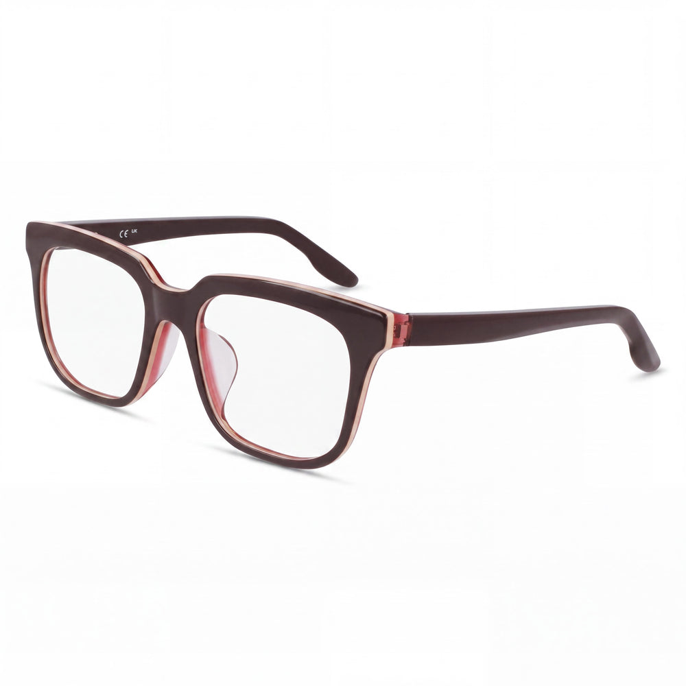 Nike 7167lb Men's Eyewear, Brown Metal Frame, Clear Polycarbonate Lenses, 52mm Lens Width