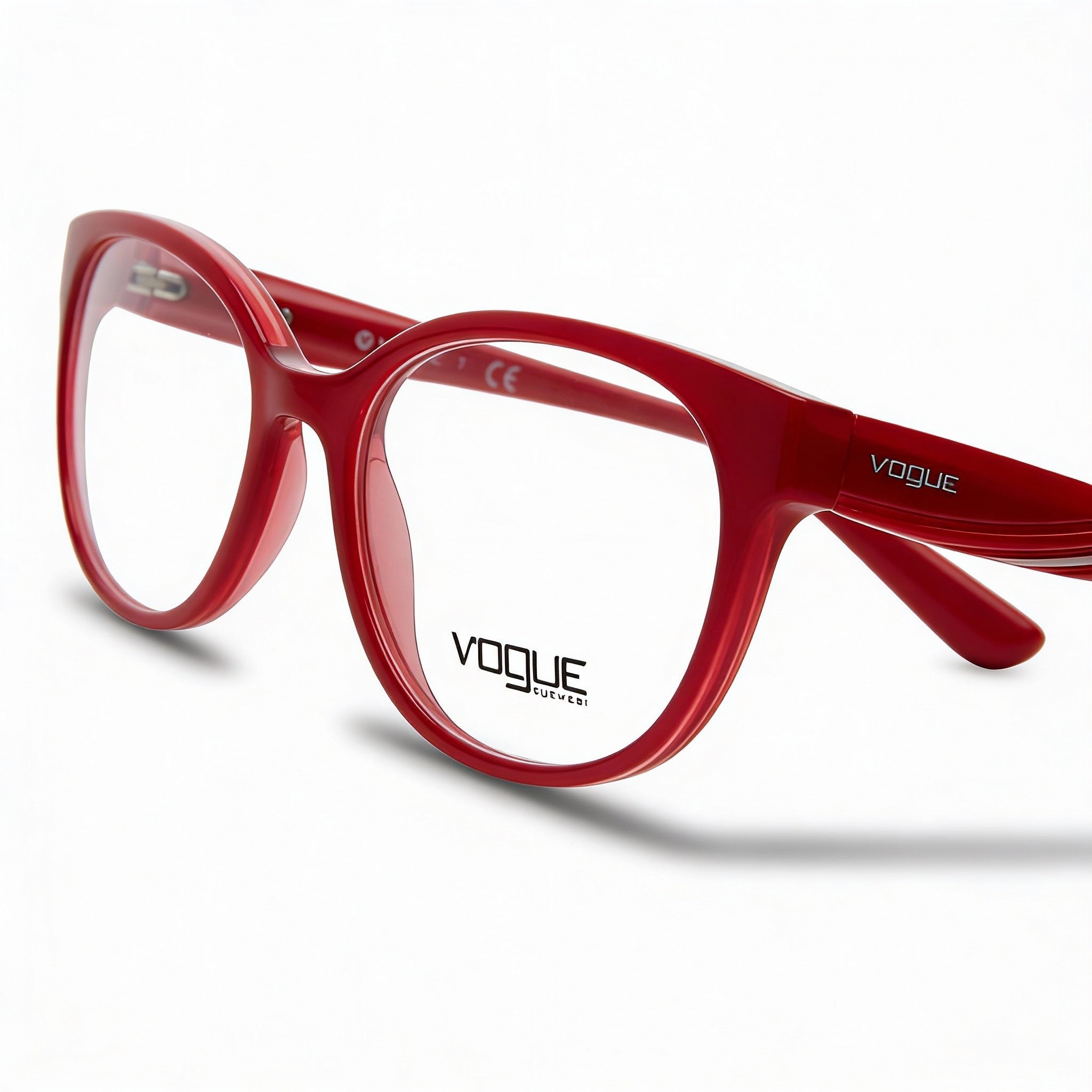 Vogue Eyewear Vo 5103 Women's Red Transparent Plastic Frame Prescription Eyeglasses, 51mm Lens Width, Photo 1