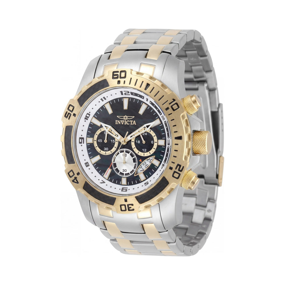 Invicta Pro Diver - SCUBA 49852 Reloj unisex de cuarzo cronógrafo de acero inoxidable de 51 mm con esfera negra y 10 ATM