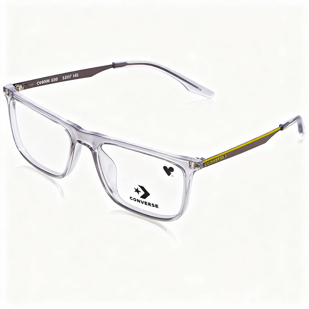 Converse CV8006 Casual Men's Sunglasses, Plastic Frame, Polycarbonate Lens, Crystal Ash Stone, 56-19-145