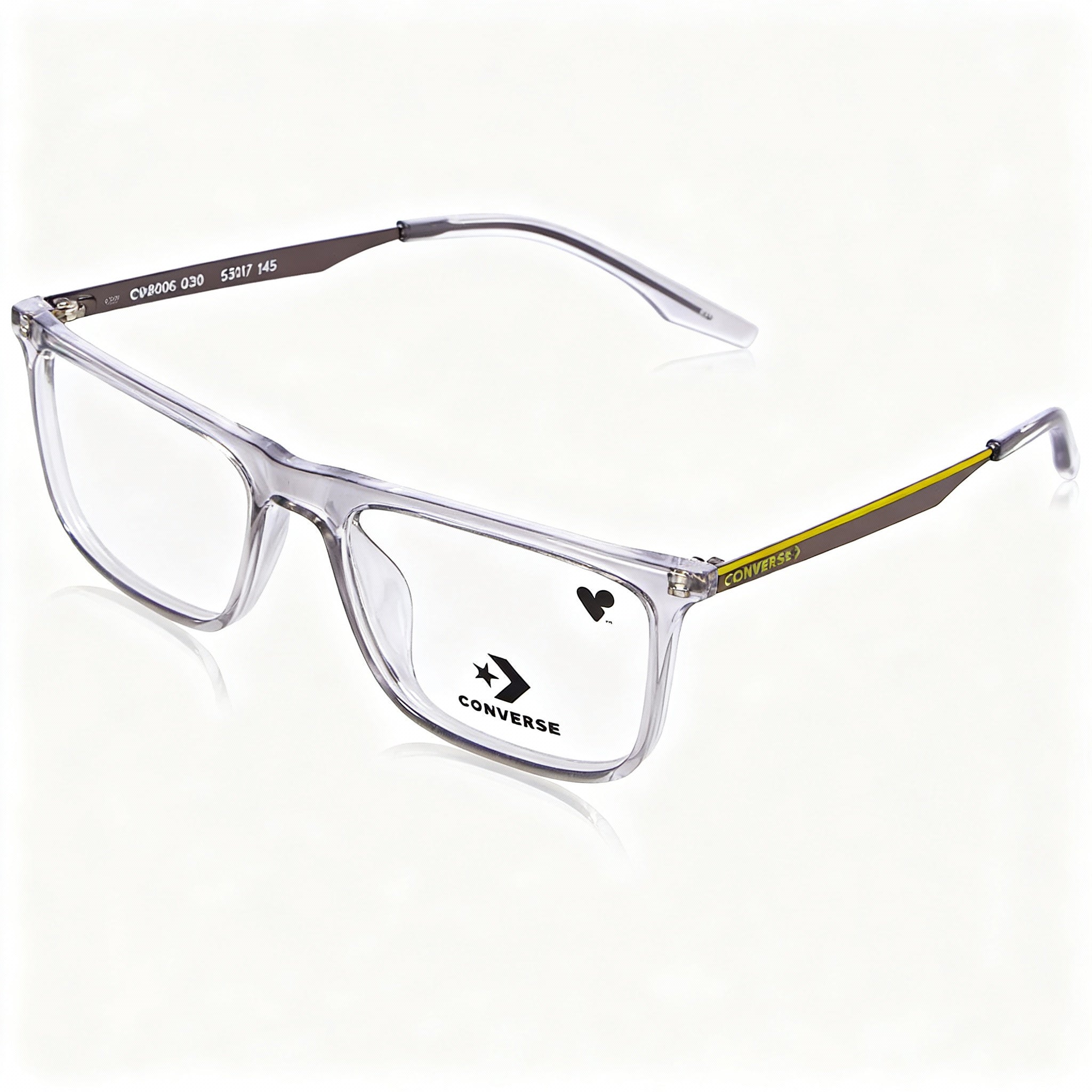 Converse CV8006 Casual Men's Sunglasses, Plastic Frame, Polycarbonate Lens, Crystal Ash Stone, 56-19-145