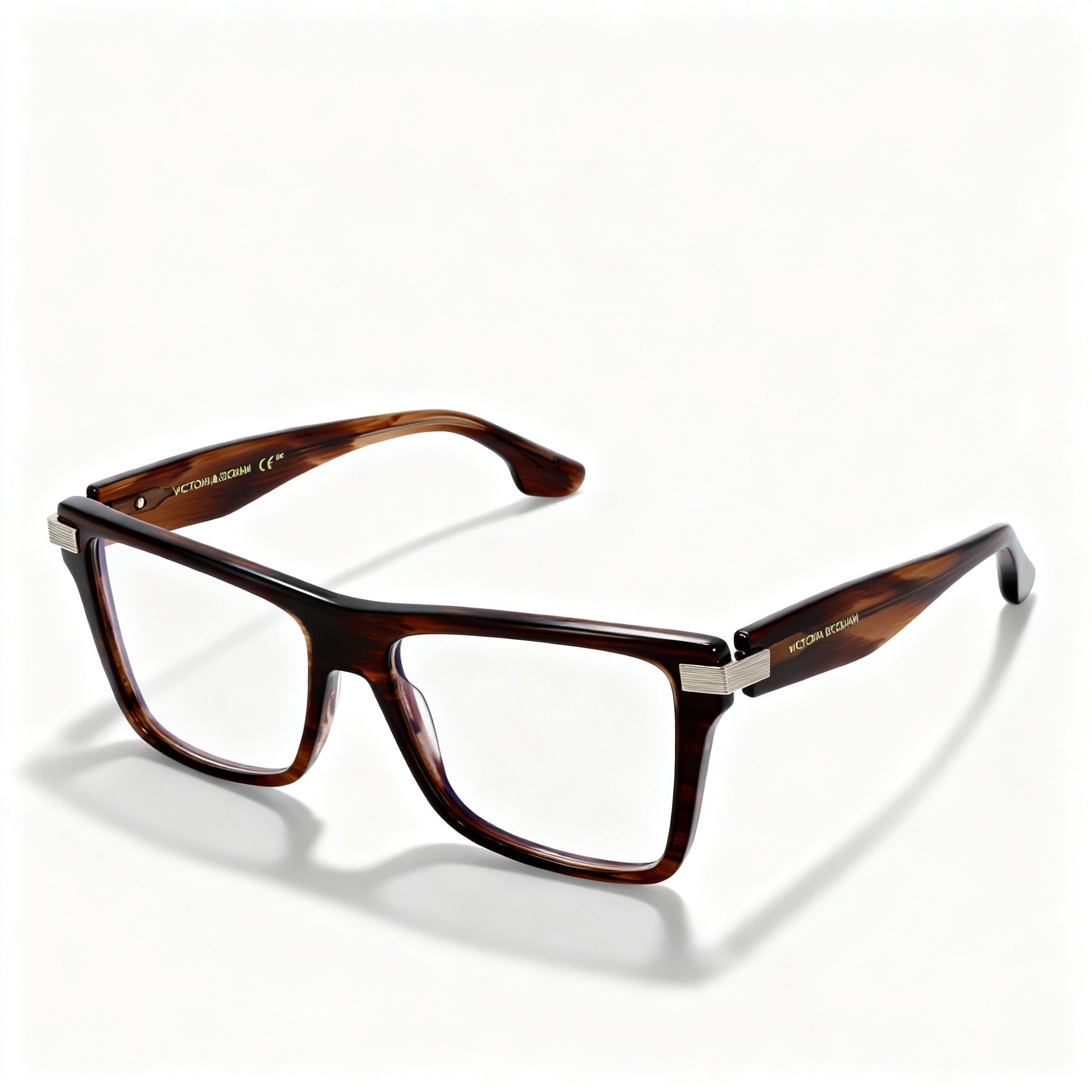 Victoria Beckham Vb2677 Women's Square Prescription Eyeglasses, Brown Horn Acetate Frame, Size 53-15-140