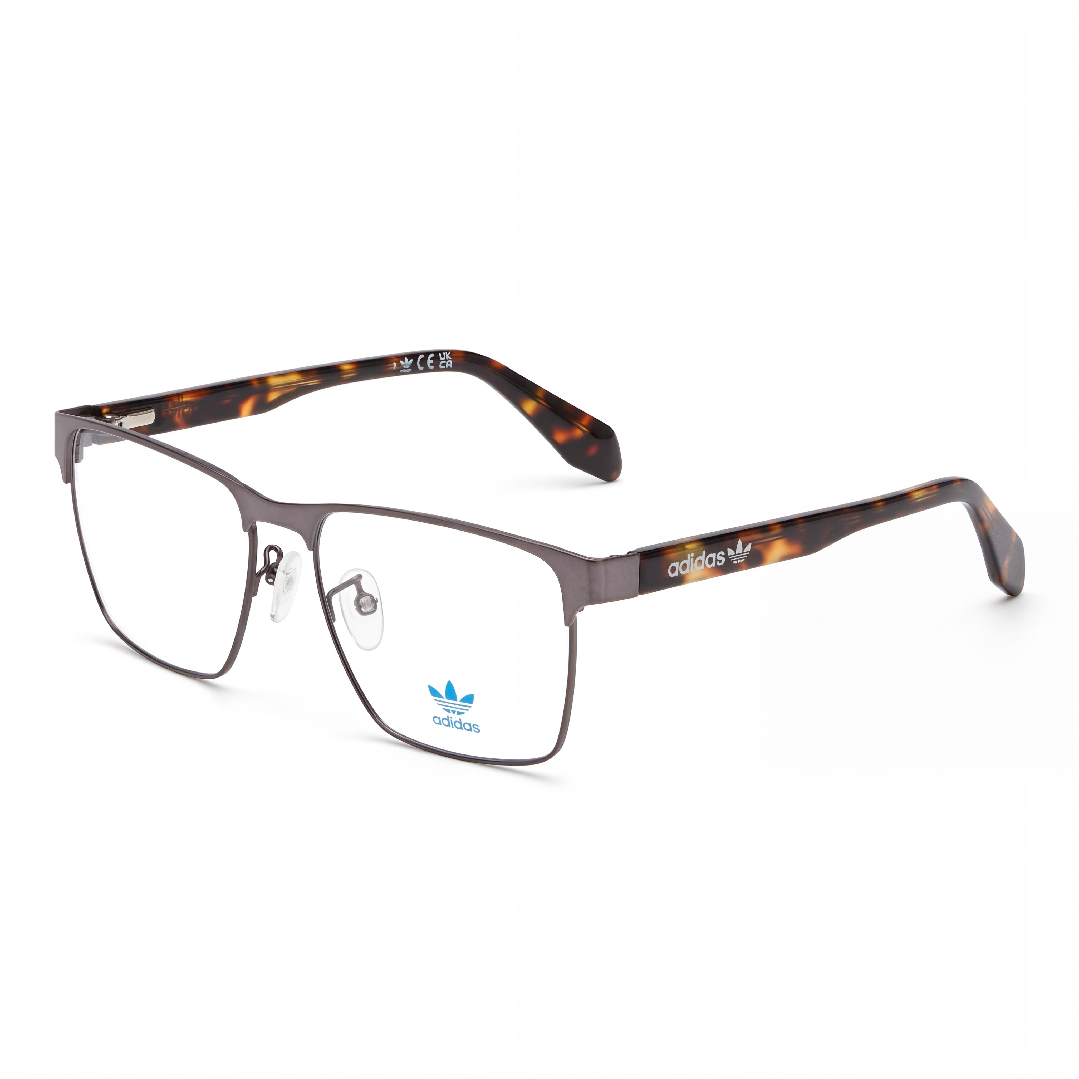 Adidas Modern Men's Metal Frame Eyeglasses, Shiny Gunmetal with Clear Polycarbonate Lenses, Size 55-16-140, Photo 1