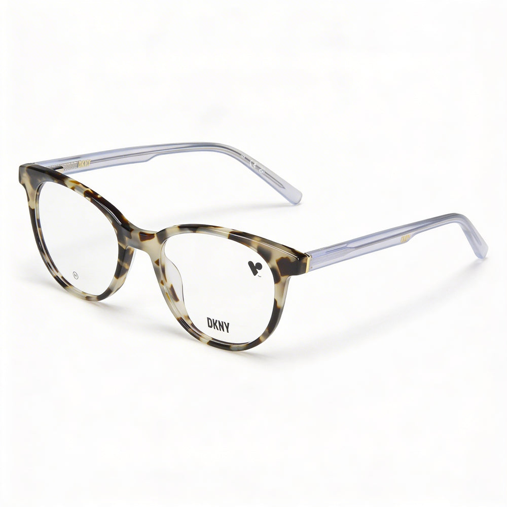 DKNY Modern Unisex Acetate Eyeglasses Bone Tortoise 50