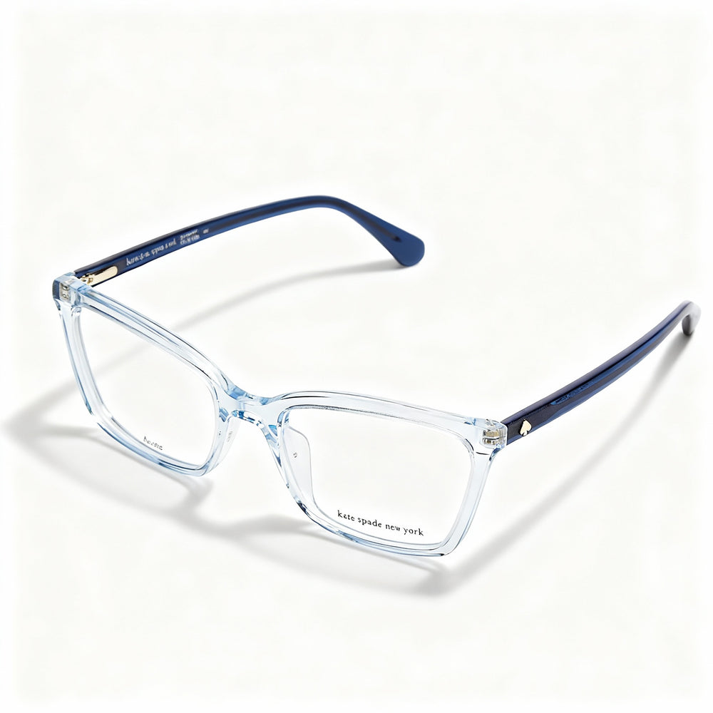 Gafas de sol Kate Spade New York Wanda para mujer, cuadradas, de acetato azul transparente, con montura completa, 53 mm