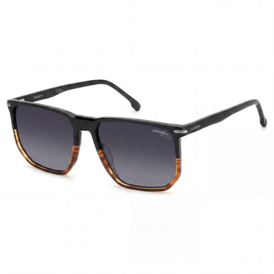 Carrera 329/S Unisex Acetate Black Havana Dark Grey Heather Polycarbonate UV Protection Sunglasses 58mm