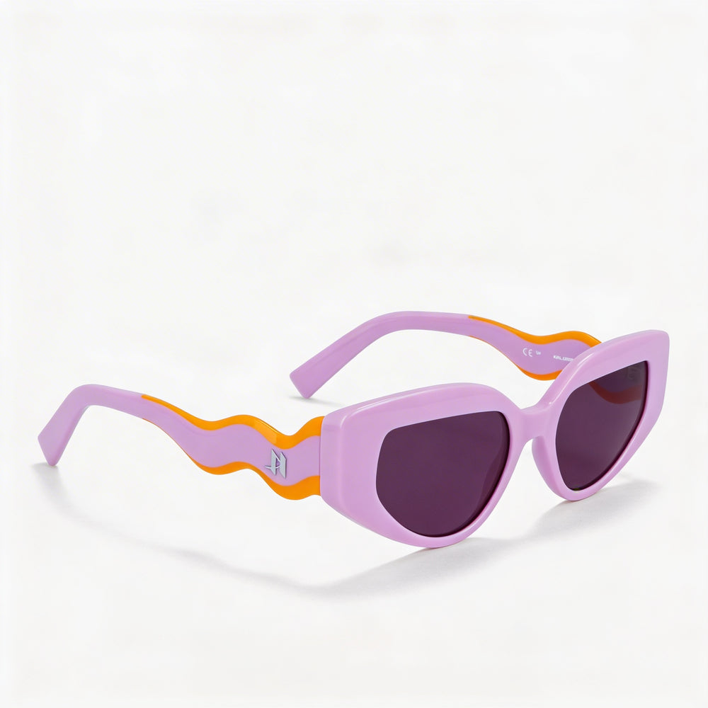Gafas de sol de ojo de gato para mujer Karl Lagerfeld Kl6144s, color rosa brillante, bioinyectadas, con protección UV
