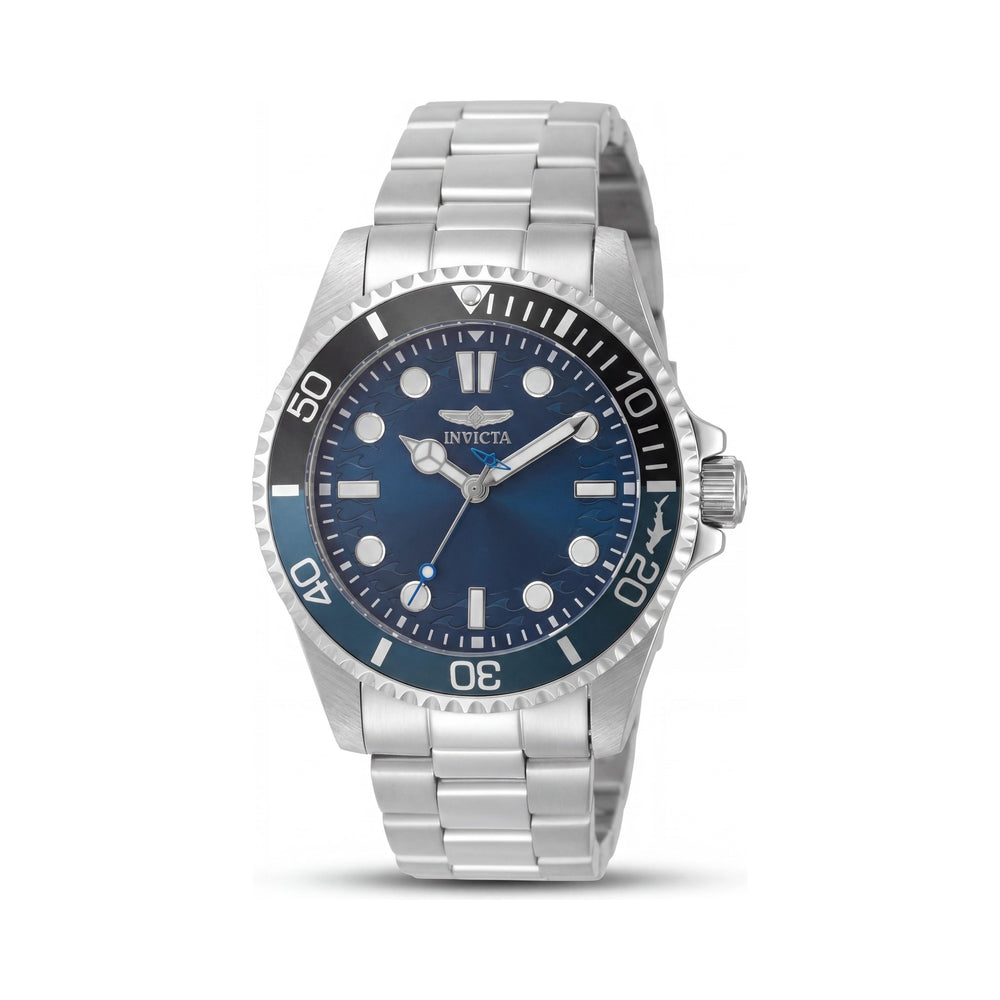Reloj de cuarzo Invicta Pro Diver 49704 para hombre con caja y pulsera de acero inoxidable de 43 mm y esfera azul.