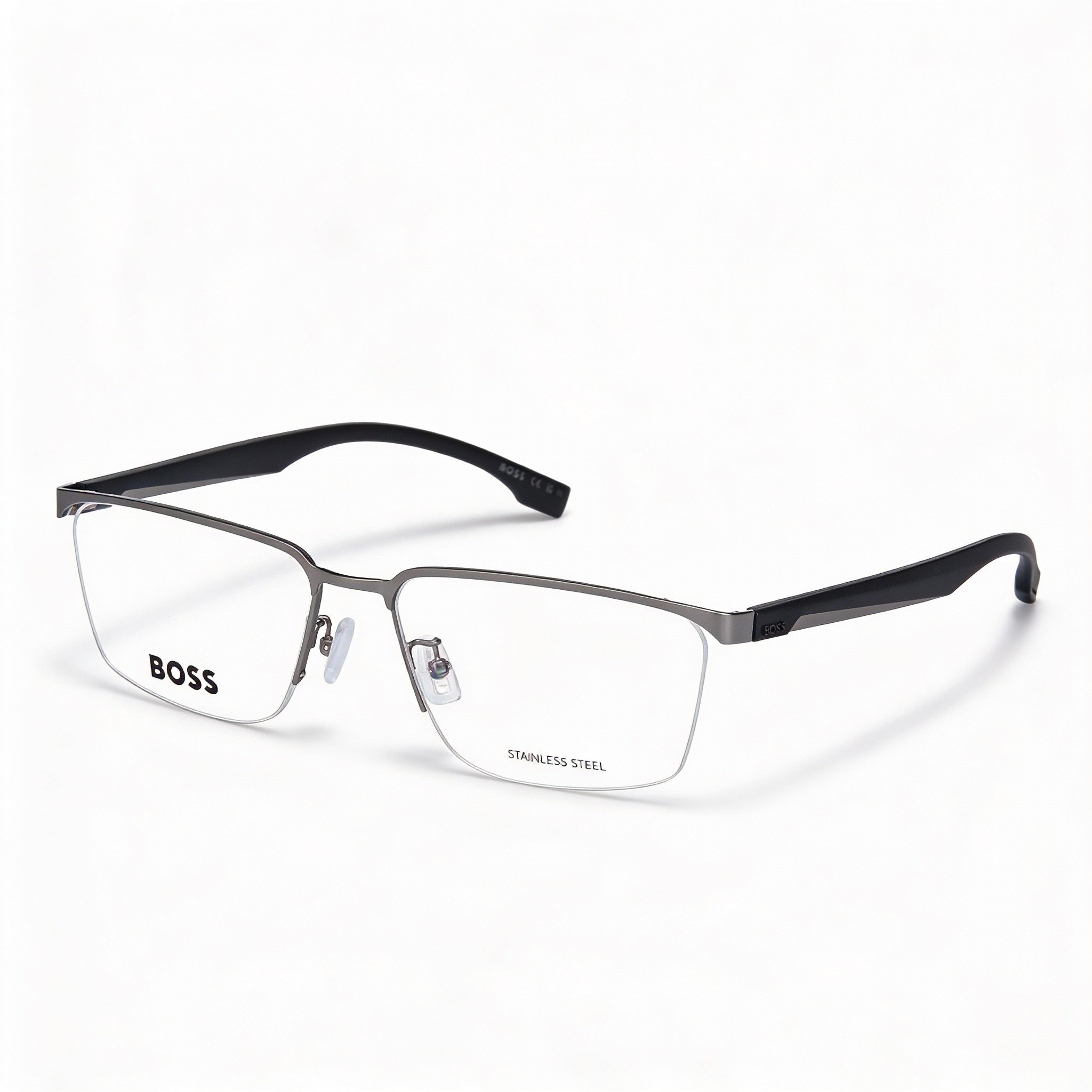 Gafas de sol Hugo Boss Modern Boss 1543/f para hombre, montura de acero de aleación de rutenio mate, ancho de lente de 57 mm, Photo 1