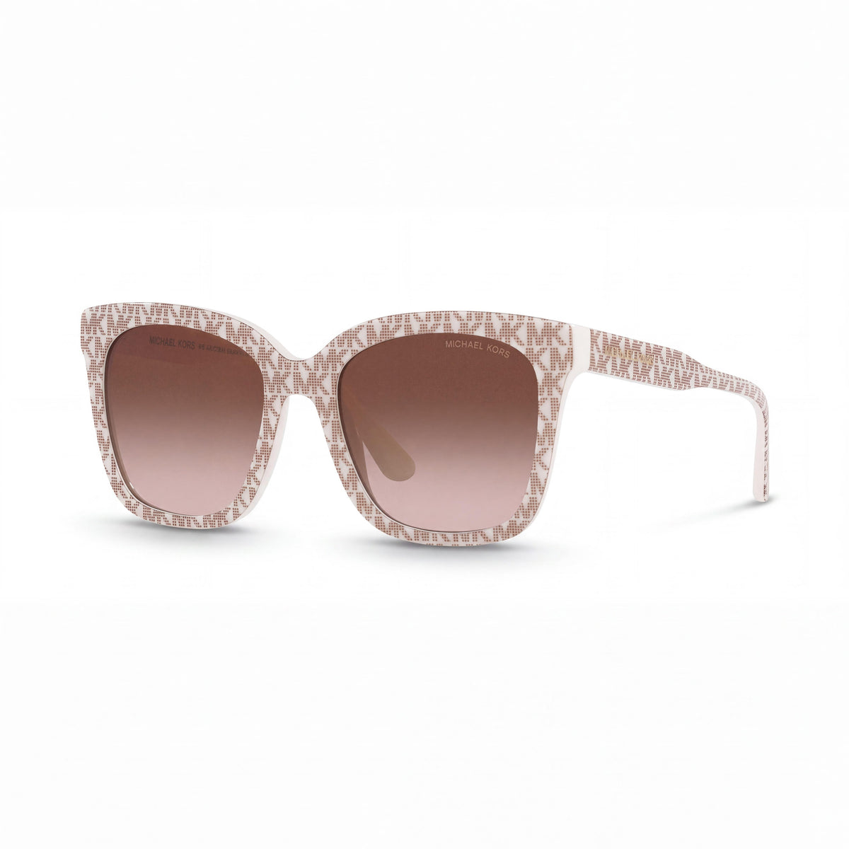 Michael Kors 2163f 310313 55 Women's Square MK Repeat Vanilla Plastic Frame Brown Gradient 100% UV-protective Lenses 55mm, Photo 1