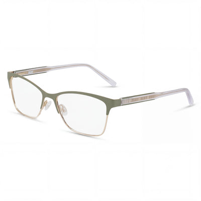 Gafas DKNY Dk3008 unisex con montura de metal y lentes de policarbonato, color oro cargo, 53 mm de ancho de lente