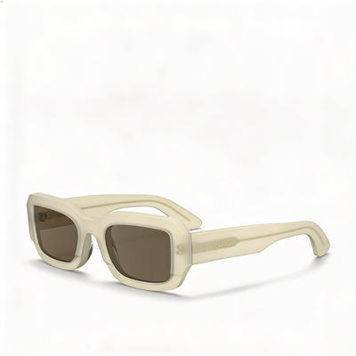 Gafas de sol unisex Calvin Klein CK24511S de plástico con montura de tiza y lentes marrones lisas, protección UV, 52 mm