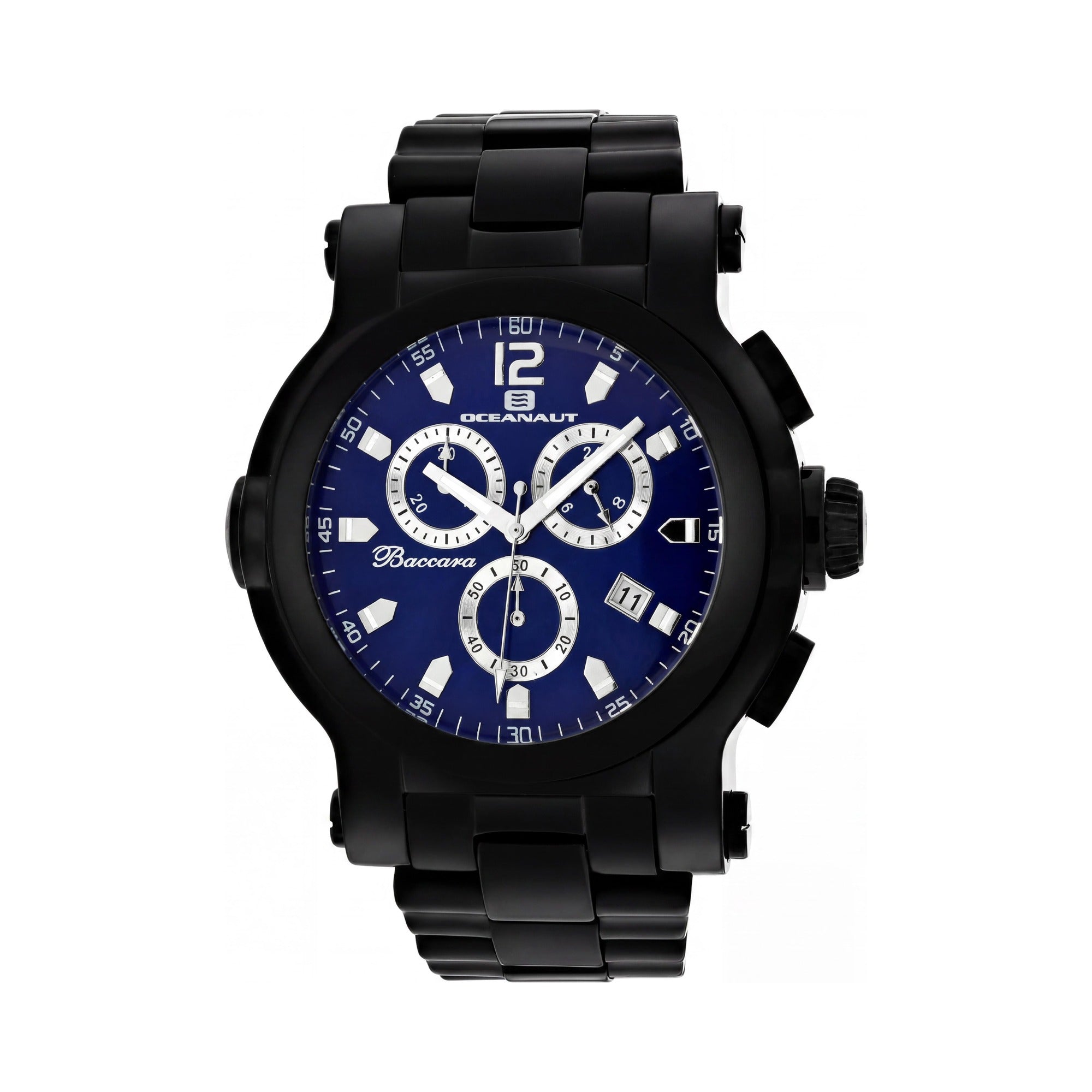 Christian Van Sant Men's Quartz Chronograph Silver Stainless Steel Water Resistant Watch with Blue Dial, Photo 1