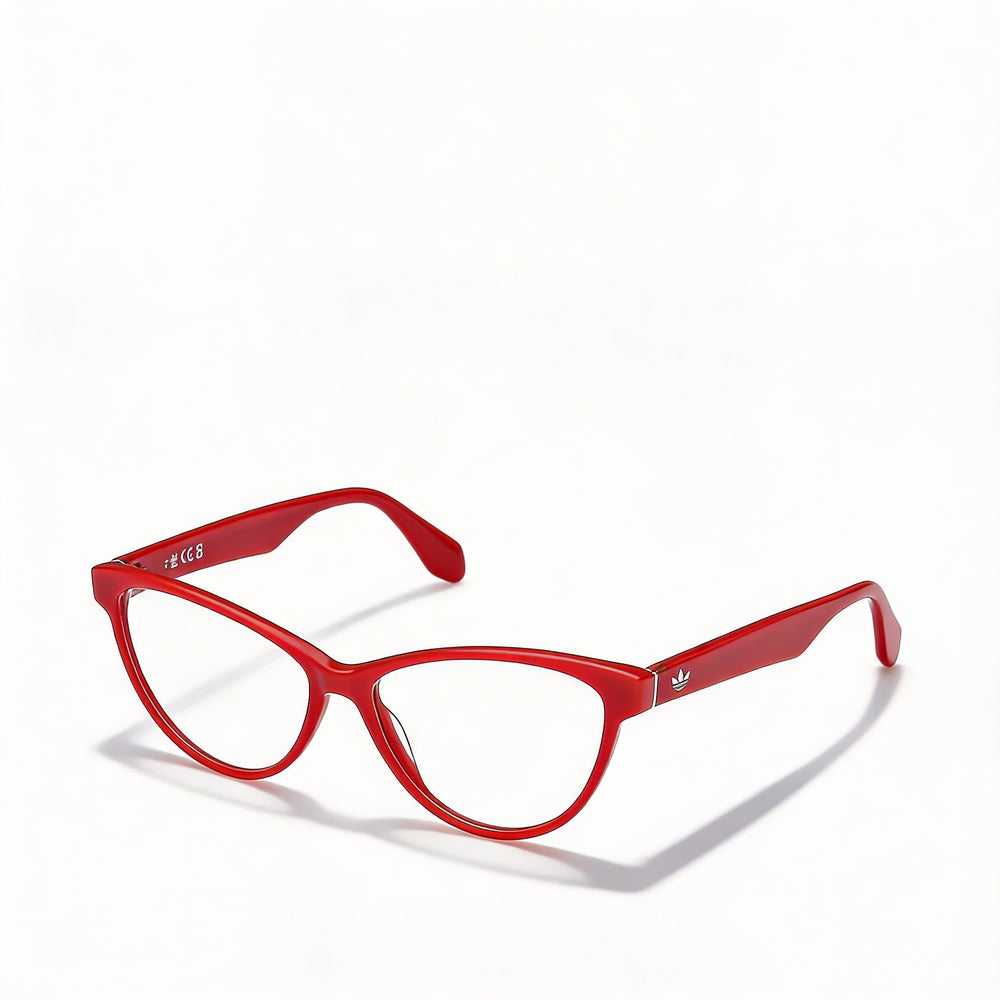 Gafas Adidas Originals Or5084 para hombre con montura de plástico rojo oscuro brillante y lentes transparentes 54-14-145