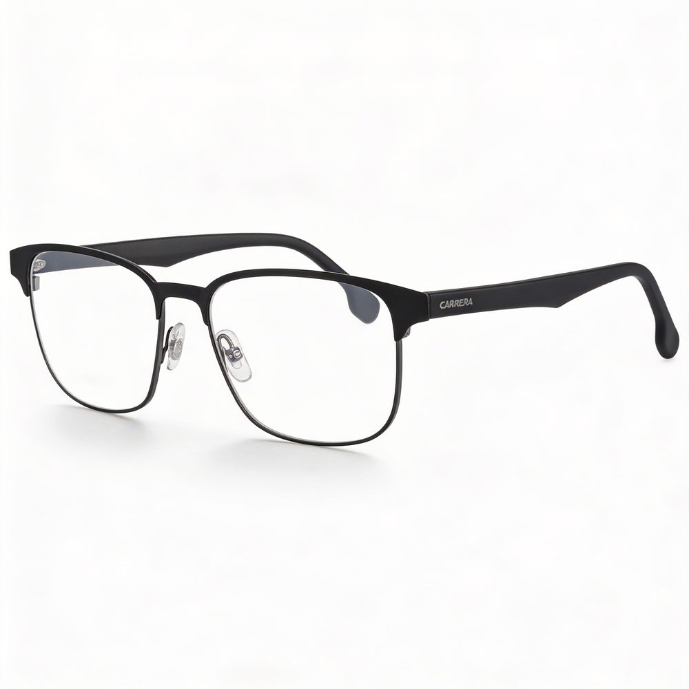 Carrera 138/V Gafas Ópticas Rectangulares Delgadas de Metal Negro Mate Unisex con Barra Frontal 54mm