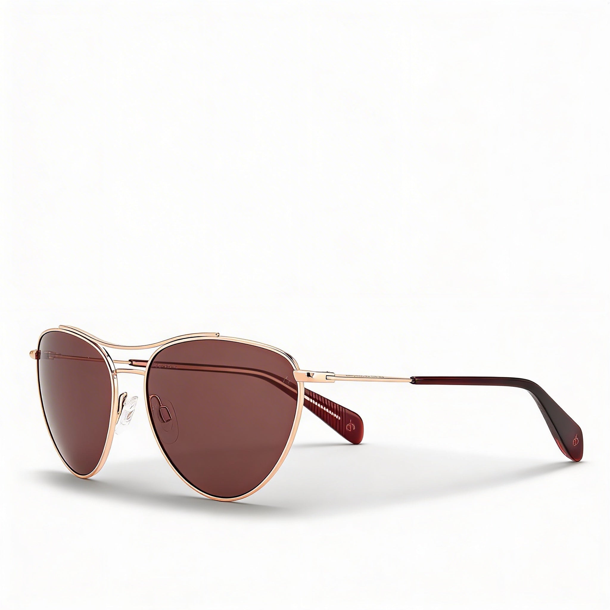 Rag & Bone Women's Modern Pilot Alloy Steel Frame Red Gold Polycarbonate UV 400 Sunglasses 58mm, Photo 2