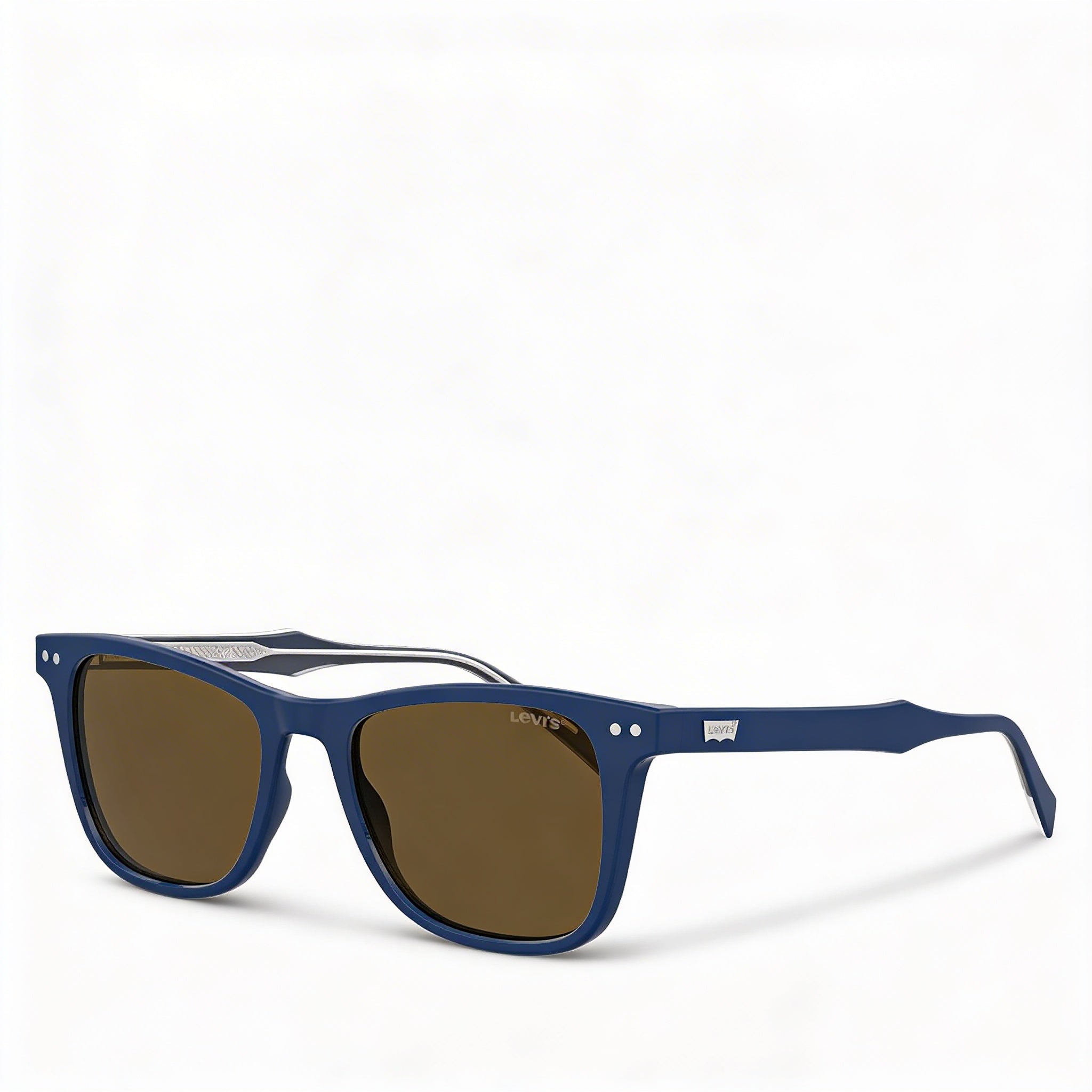 Levi's 5016/S Square Sunglasses Men's Blue Brown Plastic Frame 100% UV Protection 52mm, Photo 1