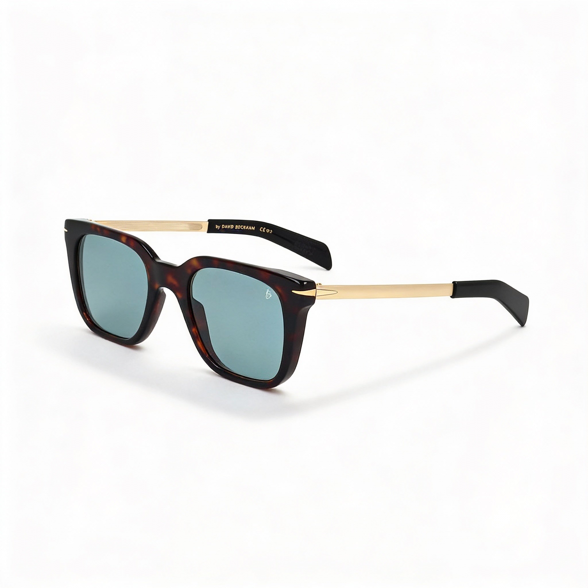 David Beckham DB 7047/S Unisex Rectangular/Square Sunglasses, Acetate/Metal, Dark Havana Gold, UV Protection, 51mm, Photo 1