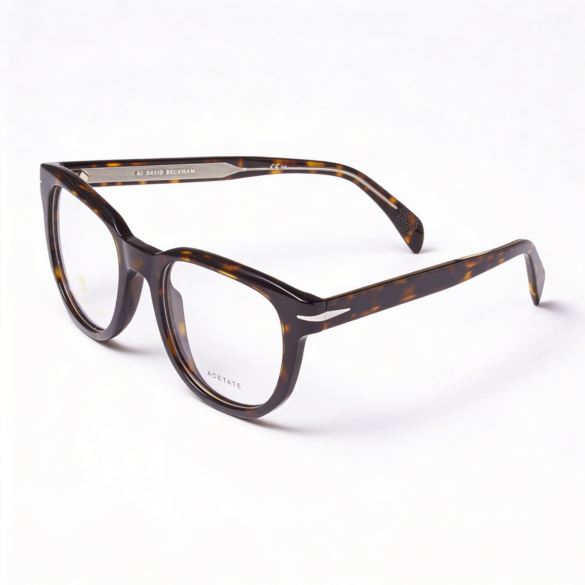 Gafas unisex David Beckham Db 7097 con montura de acetato color carey oscuro y lentes de policarbonato color habana de 50 mm de ancho., Photo 1