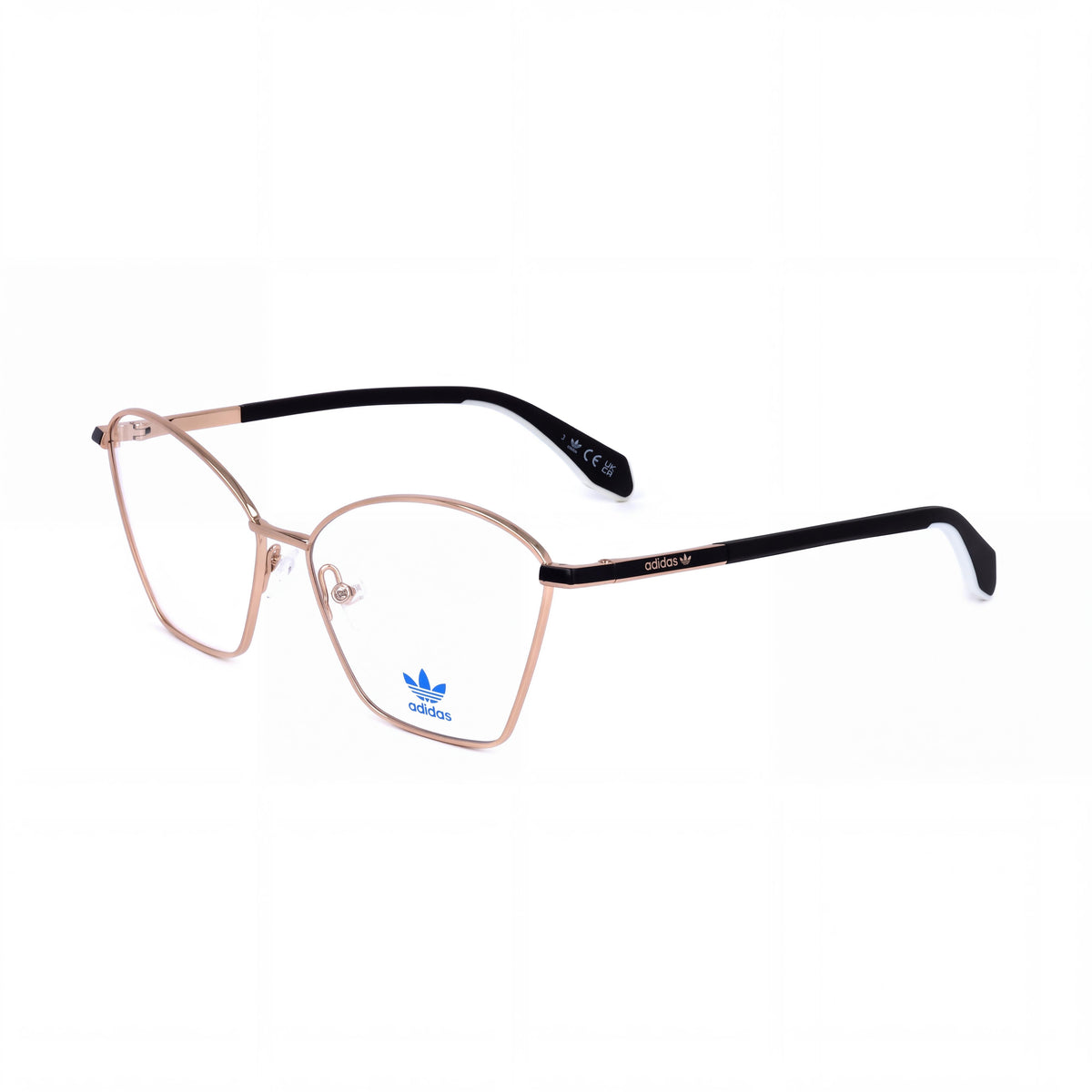 Gafas de sol informales adidas Originals para mujer, con montura de metal dorado oscuro y lentes transparentes, tamaño 56 mm, Photo 1