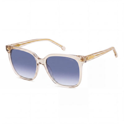Carrera Women's 3002/S Beige Acetate Sunglasses with DK Blue Shaded Non-Polarized UV Protected Lenses 55mm