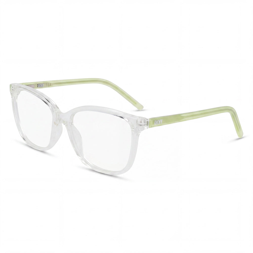 DKNY Dk5052 Women's Eyeglasses with Propionate Frame Material, Crystal Clear Finish, and 53mm Lens Width