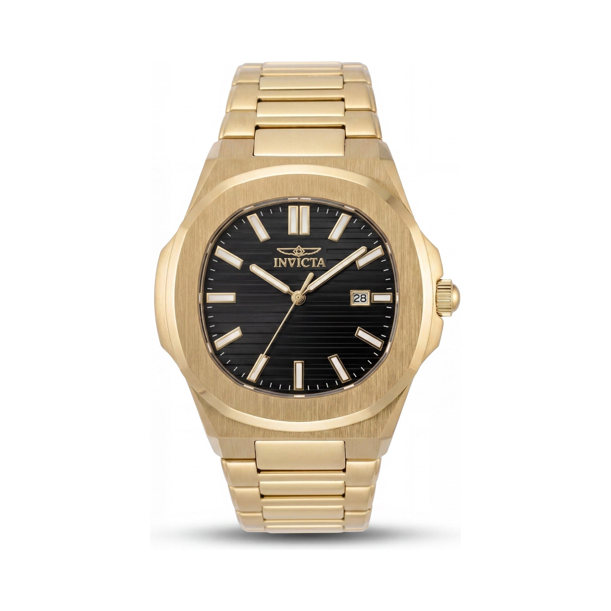 Invicta Speedway 48516 Reloj unisex de acero inoxidable dorado con esfera negra de 41 mm, Photo 1