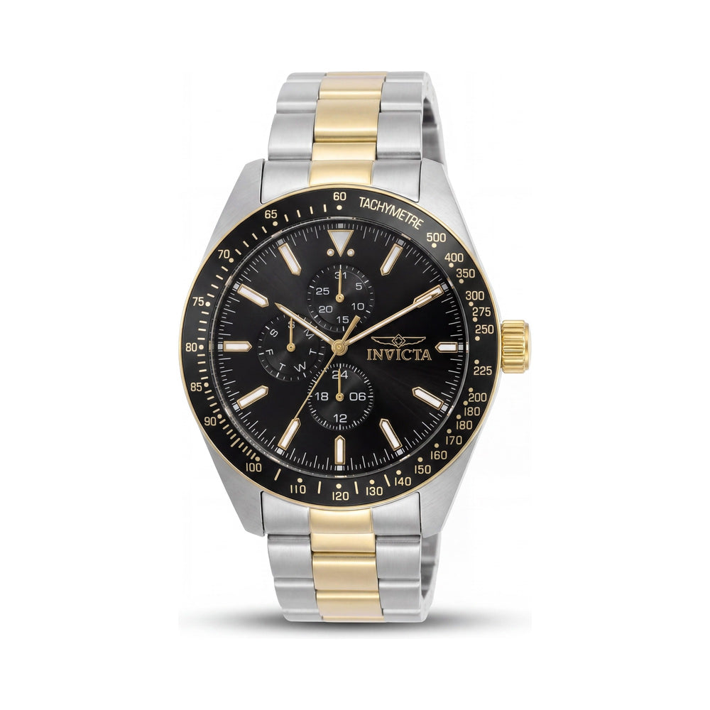 Invicta Aviator Men's Quartz Watch Gold Tone Stainless Steel Luminous 100M Water Resistant 45mm