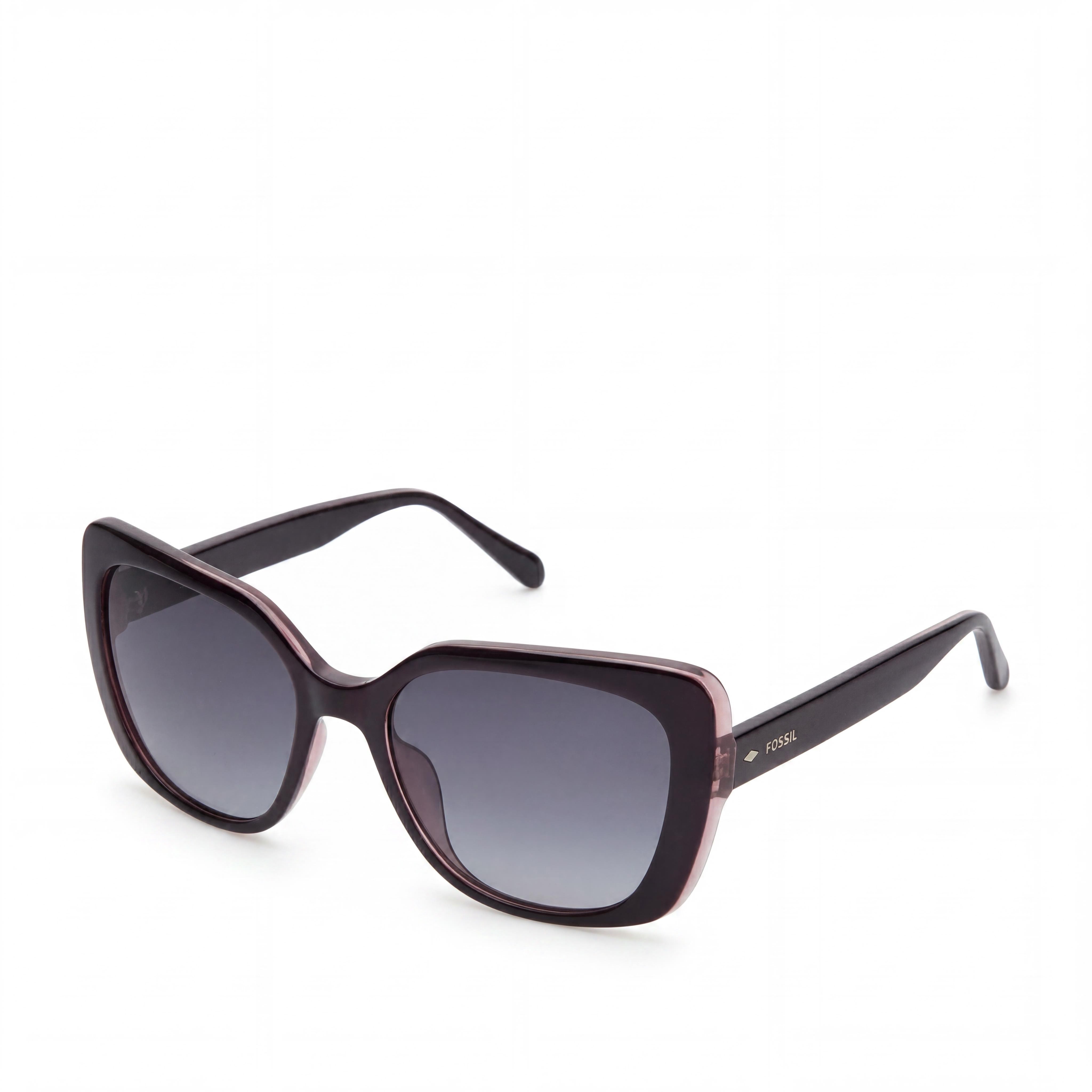 Fossil FOS 3143/S Black Rectangle Sunglasses for Women, 55mm, Photo 1