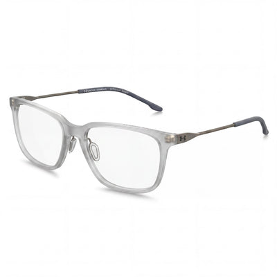 Gafas de sol Under Armour UA 5032/G para hombre, montura rectangular de acetato, lentes de policarbonato, color gris cristal, 55 mm