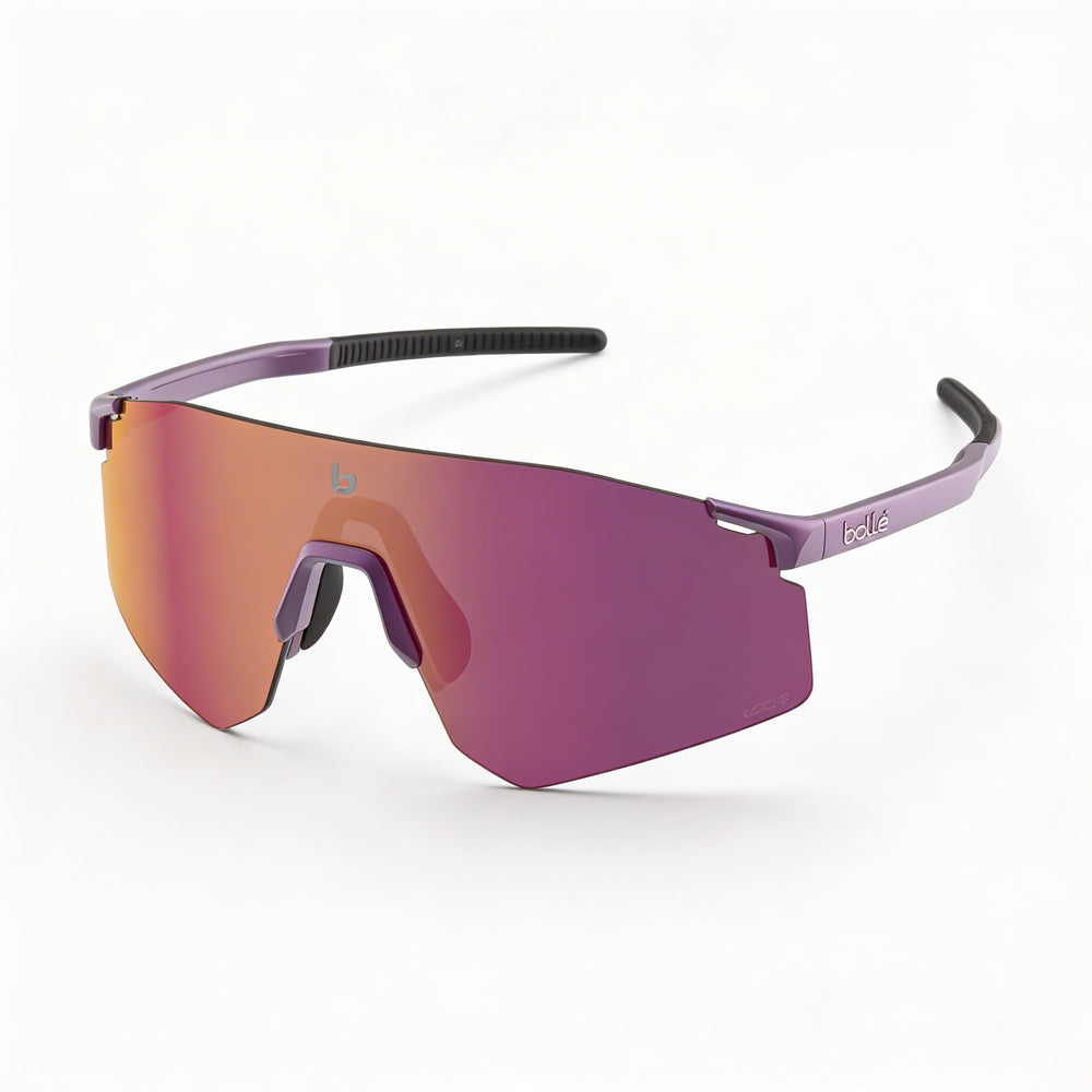 Bollé Unisex-adult Cycling Sunglasses, Acrylic Frame, Polycarbonate Lens, Volt Ruby Astro Purple, 60mm