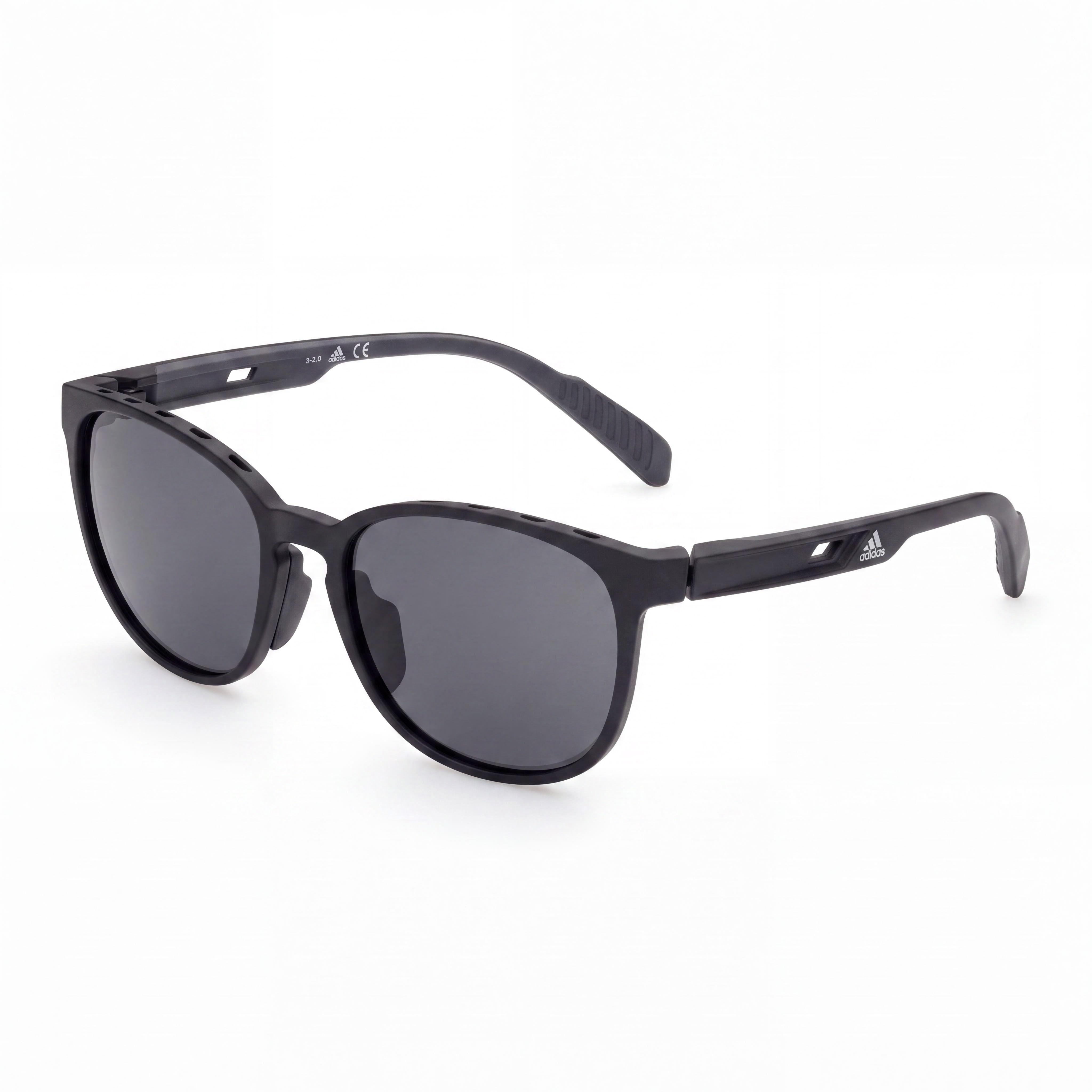adidas Classic Unisex Black Plastic UV Protected Non-Polarized Sunglasses 55mm, Photo 1