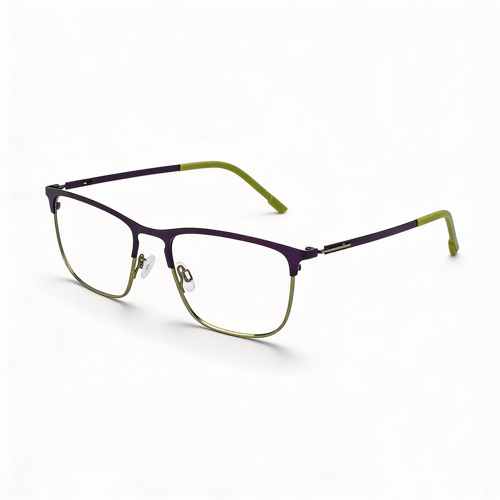 Gafas unisex Flexon E1148 con montura de acetato y lentes de policarbonato, color azul marino mate/oliva, 53 mm