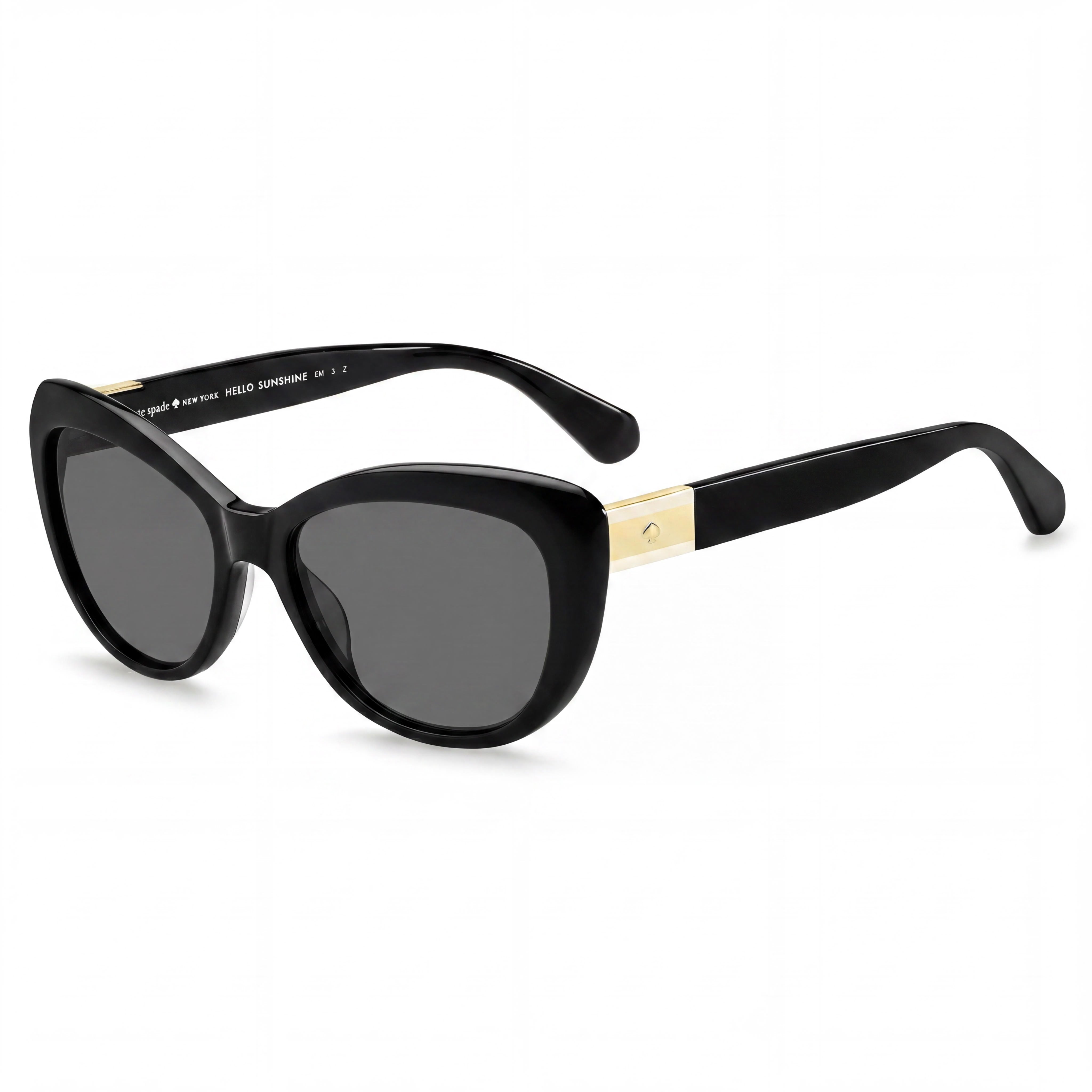 Kate Spade New York Emmalynn/S Women's Black Plastic Frame Polarized UV Sunglasses 54mm, Photo 1