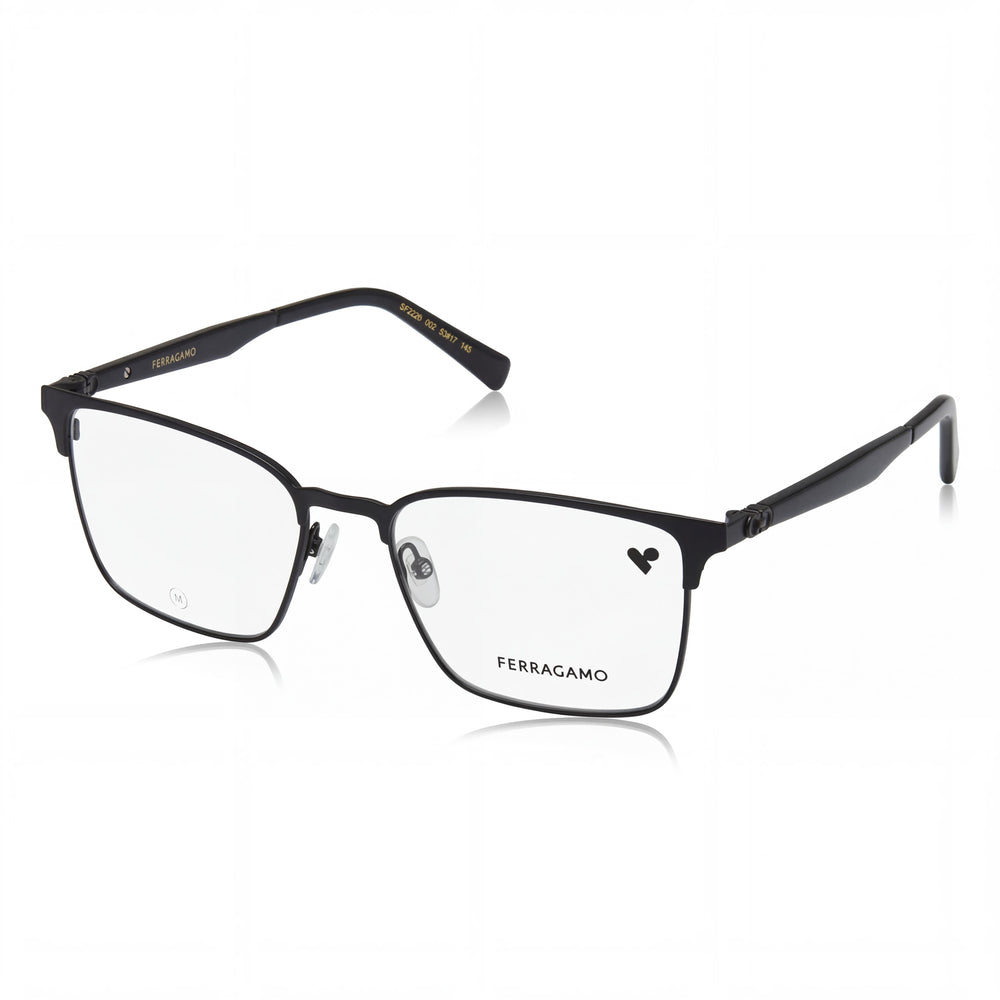 Salvatore Ferragamo Sf2226 Men's 53mm Matte Black Acetate Frame Eyewear with Polycarbonate Lenses